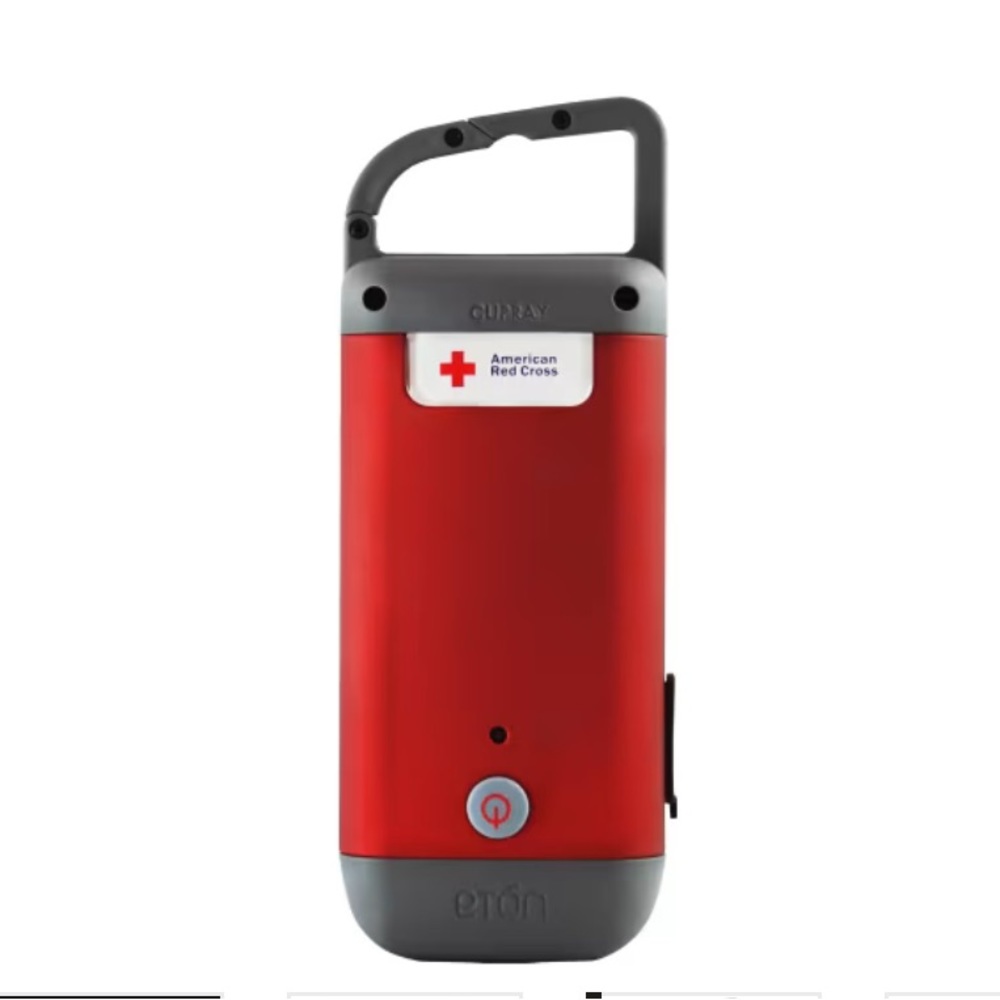 Red Cross Emergency Flashlight/Charger -hand crank